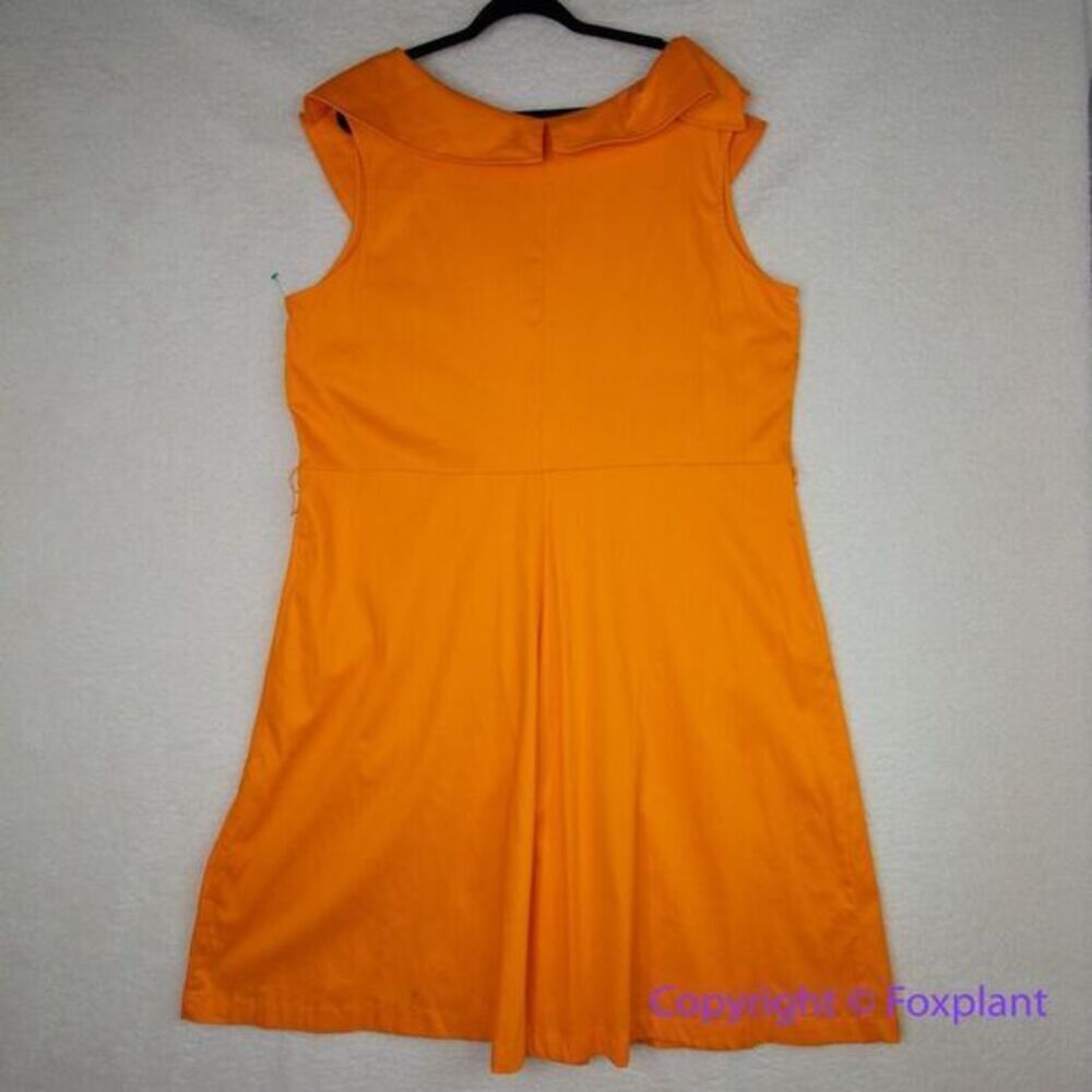 New! Ashley Stewart orange dress double breasted collared with belt, size 22/24 - Picture 9 of 16
